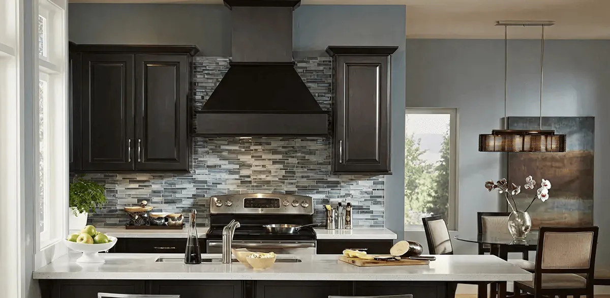 Kitchen cabinet painting and refinishing in a modern kitchen in Atlanta, GA